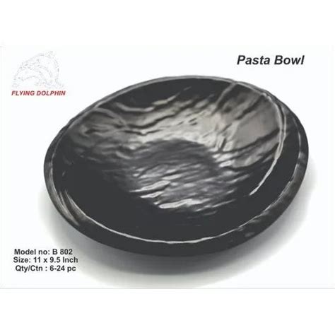 Flying Dolphin 11 X 9 5 Inch Melamine Black Pasta Bowl At Best Price In