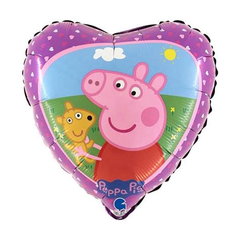 Cuore Peppa Pig E Teddy Vendita Ingrosso Palloncini