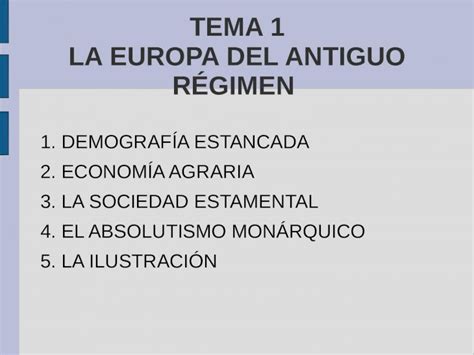 Ppt Tema La Europa Del Antiguo R Gimen Demograf A Estancada