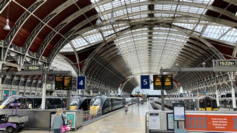 London Paddington railway station, UK. The station has very beautiful ...