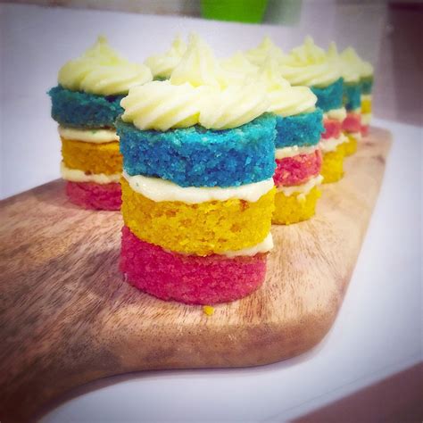 Mini Naked Rainbow Lemon Layer Cake Recipe Eat Love Live