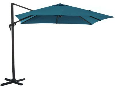 Parasol déporté en aluminium 3x4m dom blanc