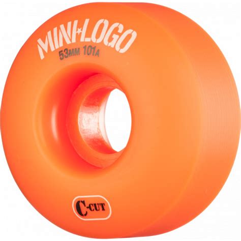 Mini Logo Skateboard Wheels C-cut 53mm 101A Orange 4pk - Mini Logo ...