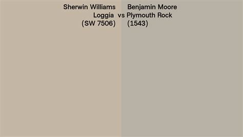 Sherwin Williams Loggia SW 7506 Vs Benjamin Moore Plymouth Rock 1543