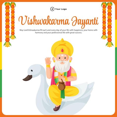 Premium Vector Banner Design Of Hindu God Vishwakarma Jayanti An