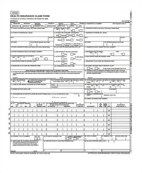 Combined Insurance Claim Forms Printable