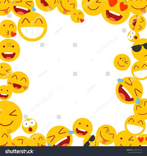 Emoji Border Design Clipart Image Stock Vector Royalty Free 1620720103 Shutterstock