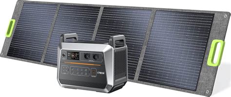 Ctechi W Tragbare Powerstation Mit W Solarpanel Wh Lifepo