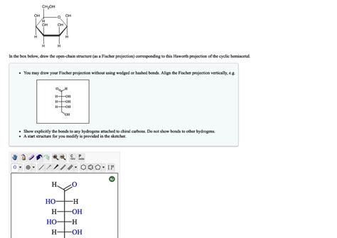 SOLVED CHOH OH In The Box Below Draw The Open Chain Structure As