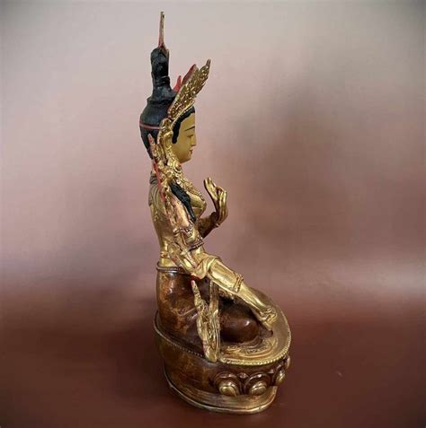 Vergoldete Weiße Tara Buddha Figur 33cm Bronze Kaufen auf Ricardo