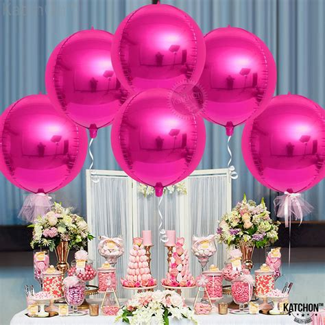 KatchOn, Big Hot Pink Balloons - 22 Inch, Pack of 6 | Hot Pink Foil Ba