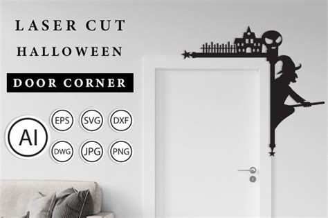 Laser Cut Halloween Door Corner SVG Graphic By Art Hub Creative Fabrica