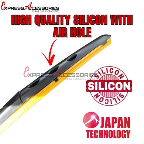 3 Sections Boneless Hybrid Silicon Wiper Blade For Proton Perodua Honda