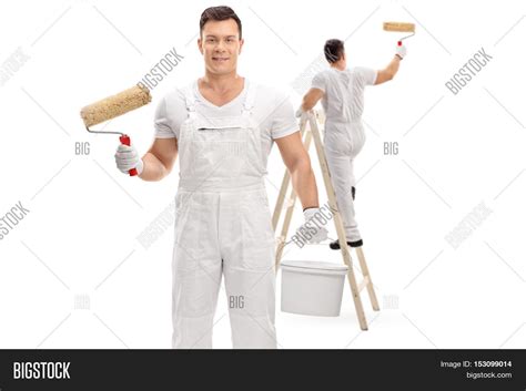 Painter Holding Paint Image And Photo Free Trial Bigstock