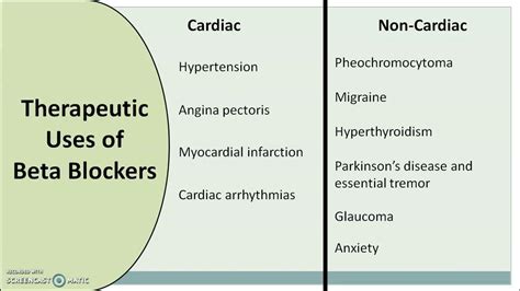 Therapeutic Uses Of Beta Blockers Youtube