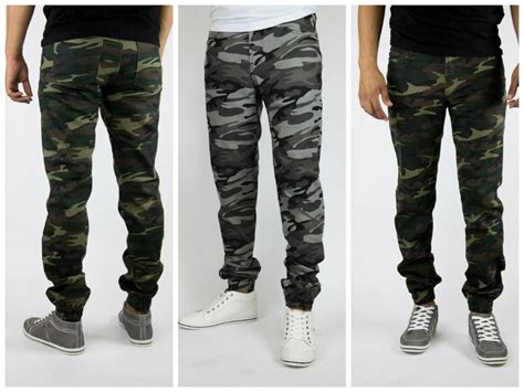 Mens Camo Jogging Bottoms