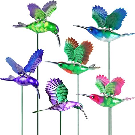 Exhart Windy Wings Hummingbirds Plant Stakes Inch Amazon Co