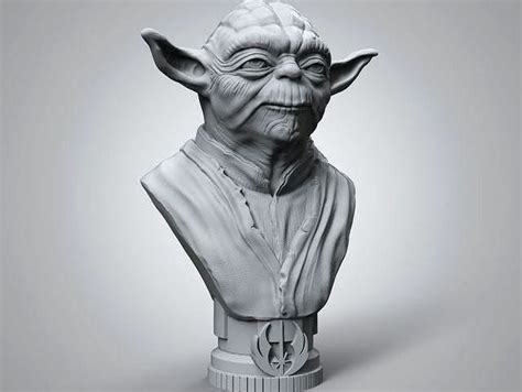 Master Yoda Bust Stl D Model D Printable Cgtrader