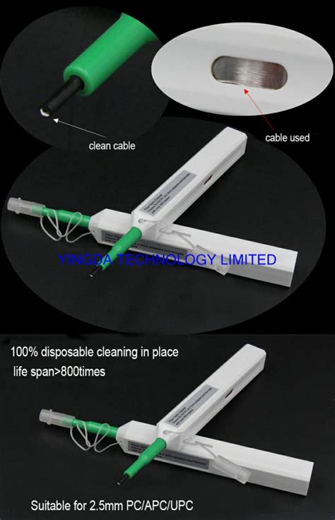 St Fc Lc Sc 25mm Optical Fiber Connector End Face Cleaning Pen One Click Cleaner Pen 800 Times