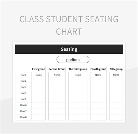 Seating Charts Templates