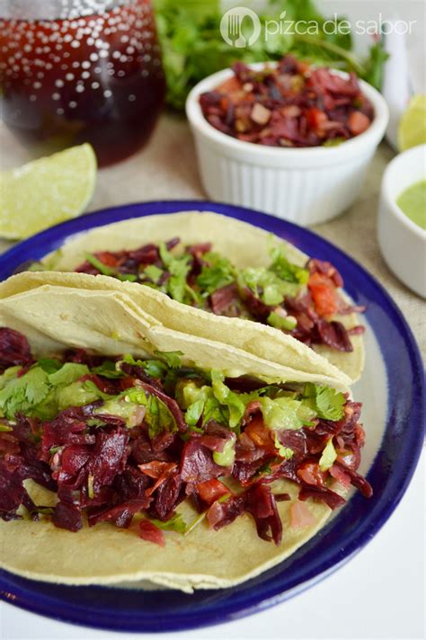 Tacos De Jamaica A La Mexicana Pizca De Sabor