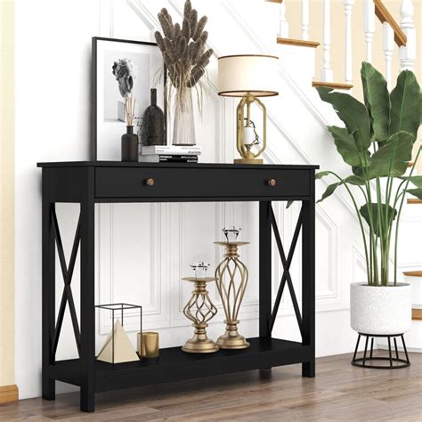 Amazon ChooChoo Narrow Console Table Wood Accent Sofa Entryway