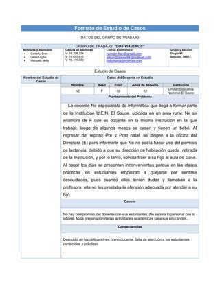 Formato De Estudio De Casos Tica Y Moral Docente Pdf