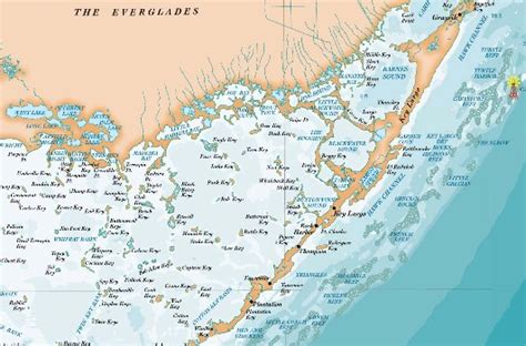 Original Florida Keys Chart Nautical Art Print Map Ebay