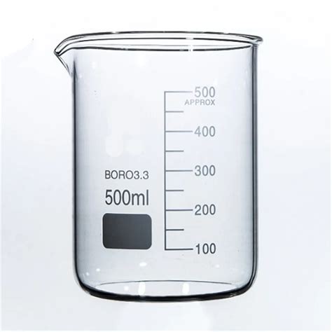 500ml Glass Beaker Low Form New Chemical Lab Glassware