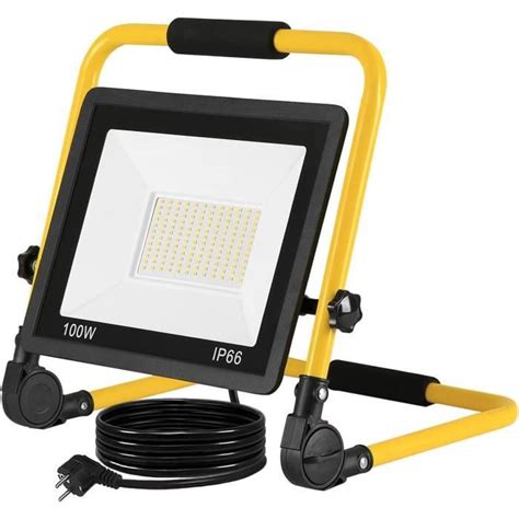 Naizy Projecteur De Chantier Led Lampe De Travail Floodlight Avec