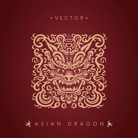 Premium Vector Asian Dragon Chinese Dragon Totem Pattern