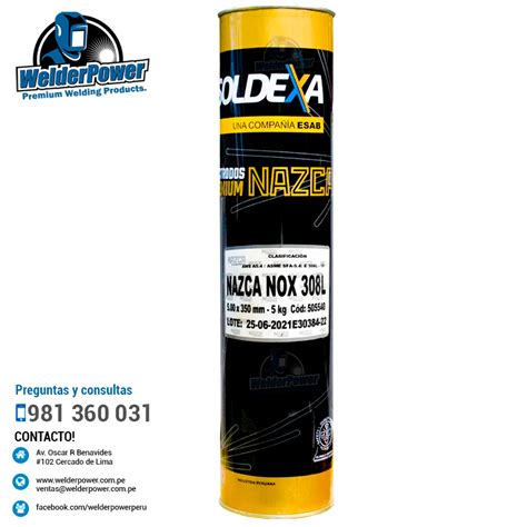 Electrodo Nazca Nox L Welder Power Premium Welding Atelier Yuwa