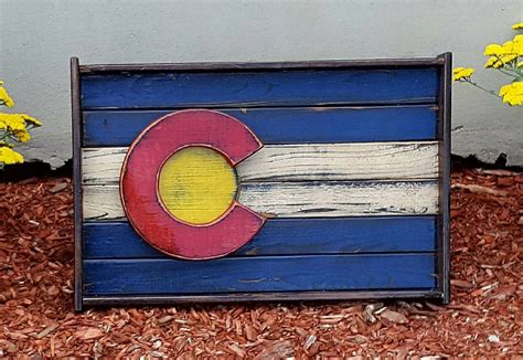 COLORADO FLAG 3D Wall Sign Wall Art Wall Decor Distressed Farmhouse ...