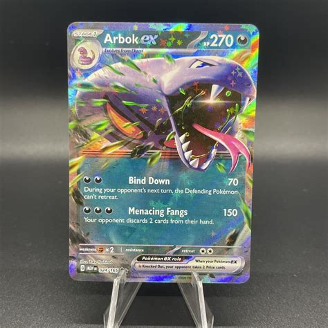 Pok Mon Tcg Arbok Ex Scarlet Violet Holo Double Rare Ebay