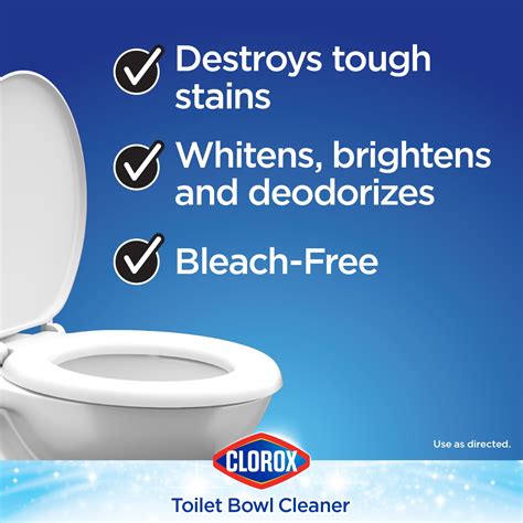 Clorox Toilet Bowl Cleaner Tough Stain Remover Without Bleach 24 Oz 2 Pack