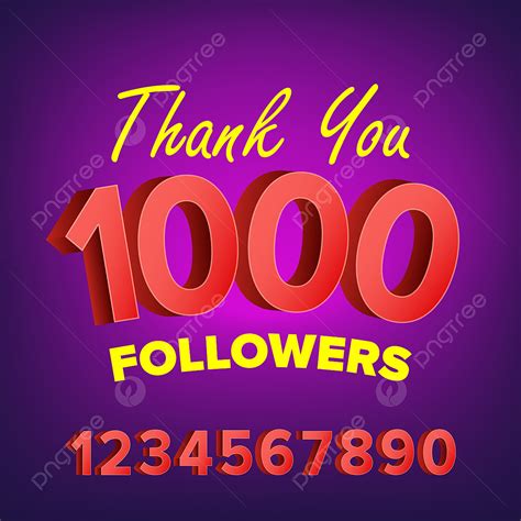 Thank You Card Vector Hd PNG Images Thank You 1000 Followers Card