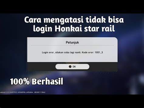 Cara Mengatasi Honkai Star Rail Error Tidak Bisa Login Youtube