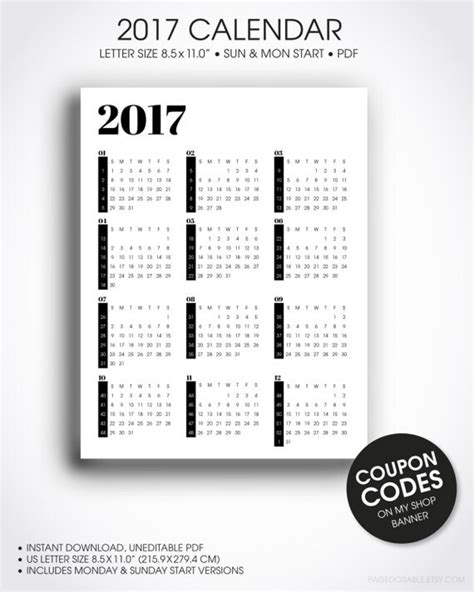 2017 week number calendar - jordmassage