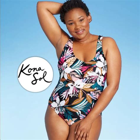 Kona Sol Swim Kona Sol Twistback Medium Coverage One Piece Swimsuit