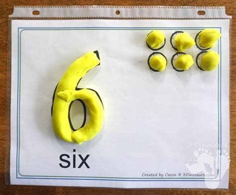 Numbers Playdough Free Printable