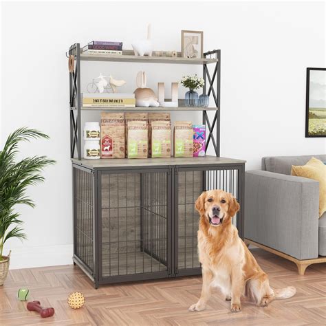 Tucker Murphy Pet™ Wooden Dog Crate End Table With Flip Top And Movable