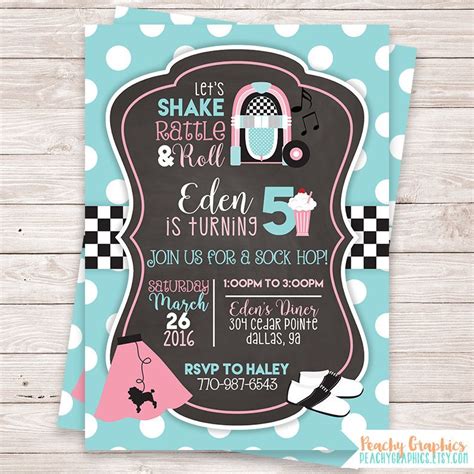 Free Printable 50s Theme Party Invitations - Genshin Impact