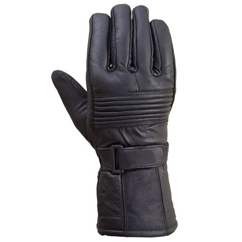 Mens Black Leather Gloves | Motorcycle Riding Gloves