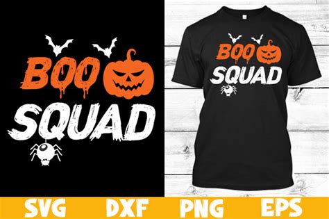 Boo Squad Halloween T Shirt Design Illustration Par Creative Hub