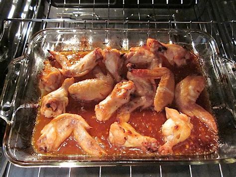 Asian Sticky Wings Recipe Food Glass Baking Dish Wings