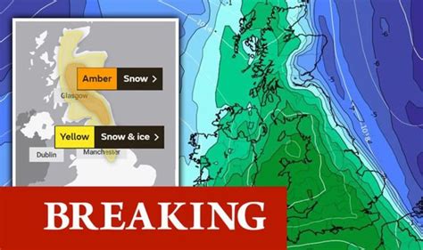 Met Office Warnings Amber Alert Issued As 8 Inches Of Snow To Batter