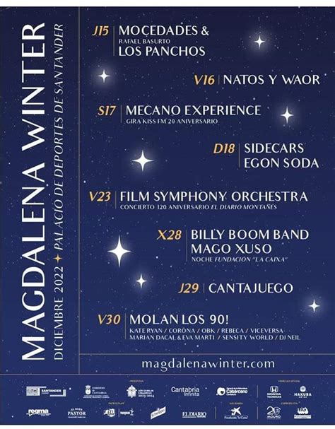 Festival Magdalena Winter 2022 Cartel Entradas Y Horarios