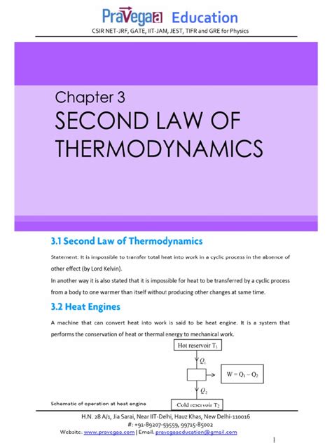 Second Law Of Thermodynamics Pdf