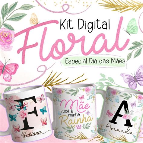 Arquivos Estampas Canecas Floral Alfabeto Elo