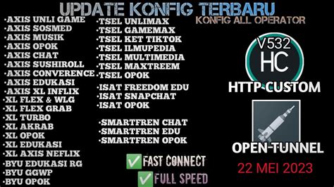 UPDATE KONFIG ALL OPERATOR 22 MEI 2023 TSEL ISAT XL AXIS BYU